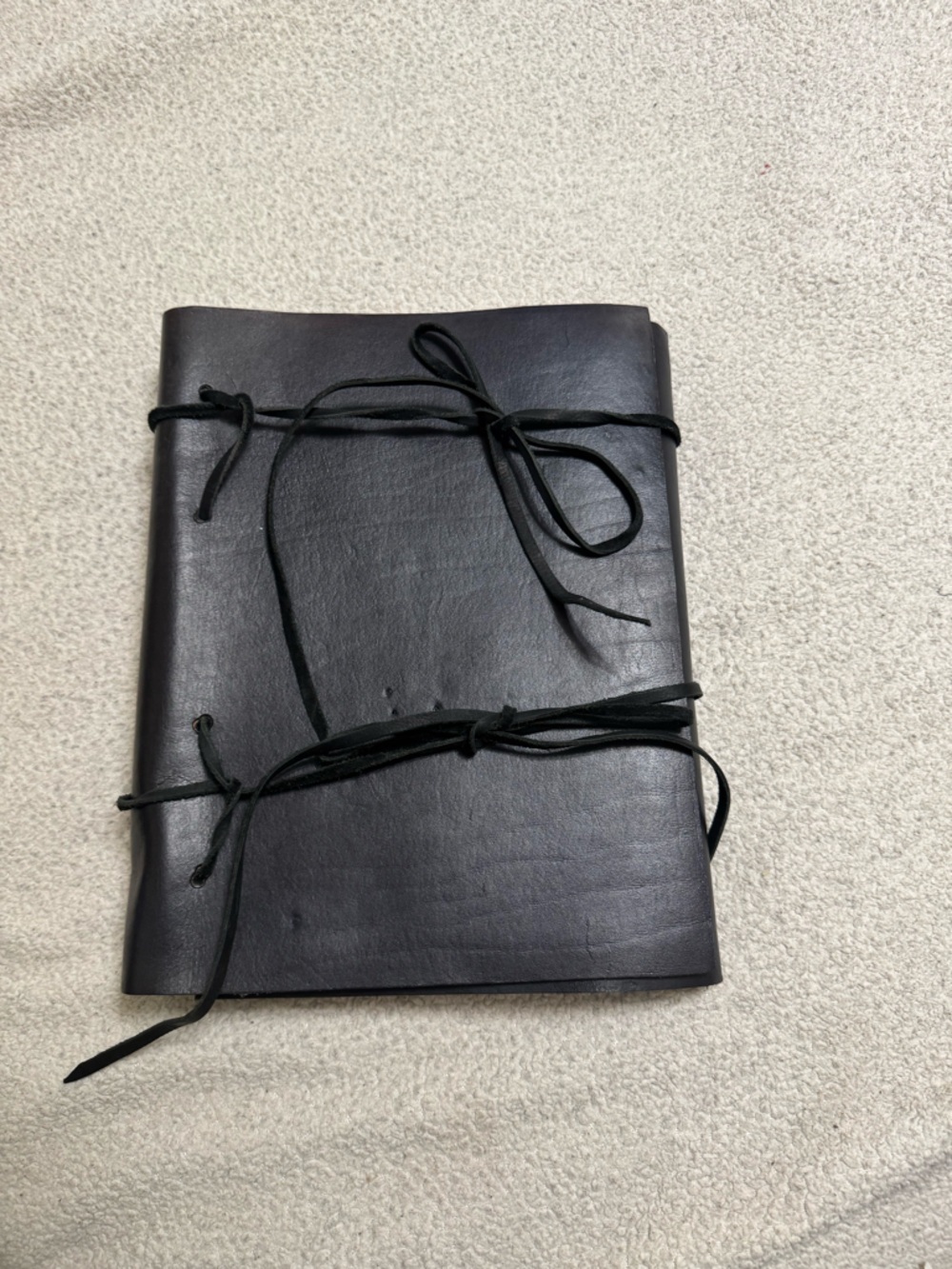 Leather notebook blue 10x13 inch